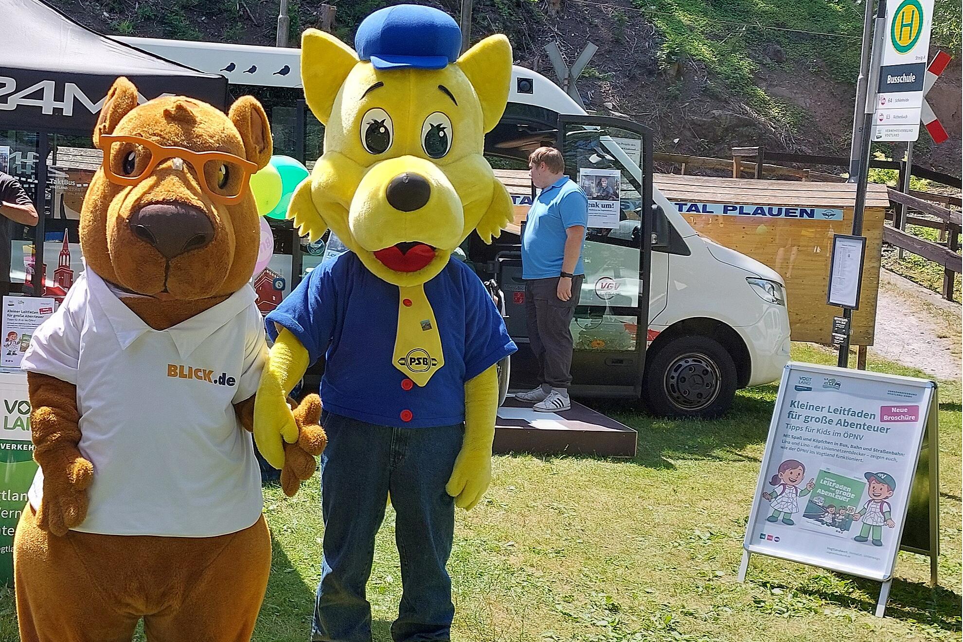 Maskottchen Cappy und Trami