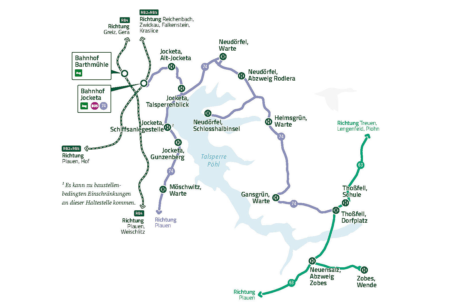 Anbindung Talsperre Pöhl mit ÖPNV