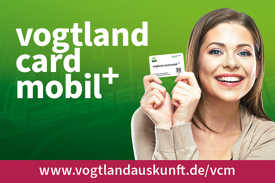 Vogtland Card Mobil, die Chipkarte für bargeldloses bezahlen im Verkehrsververbund Vogtland