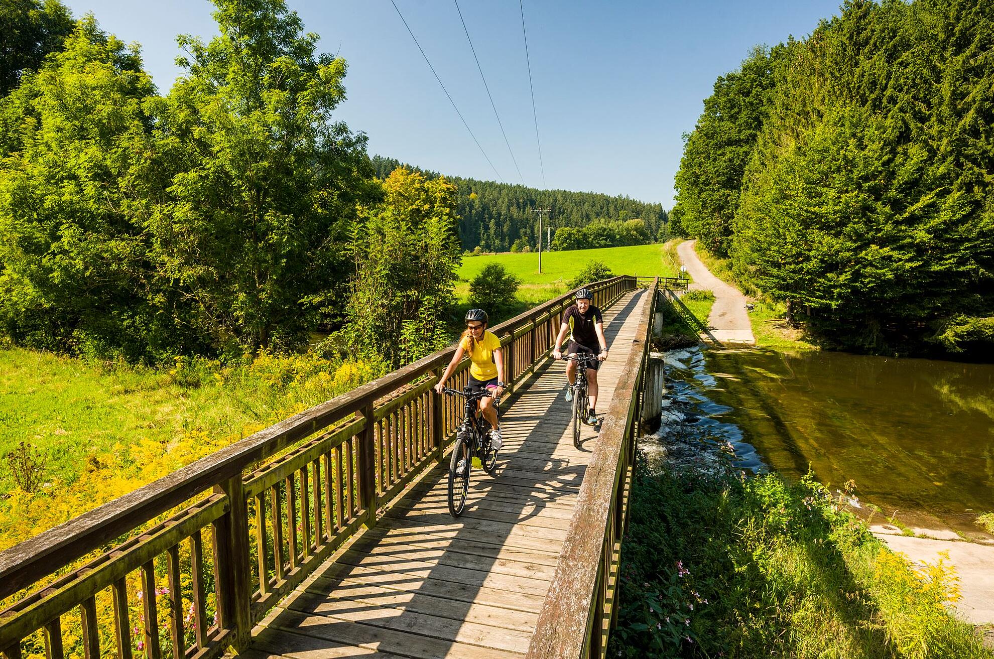 Elsterradweg Holzbrücke Bretmühle