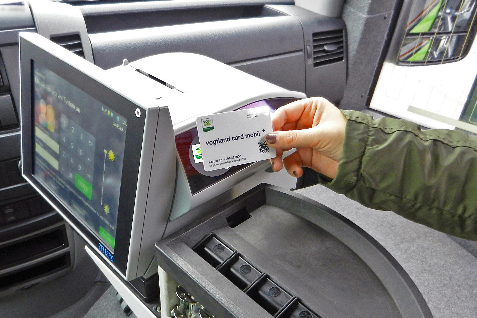 Fahrscheinkauf mit der Chipkarte vogtland card mobil