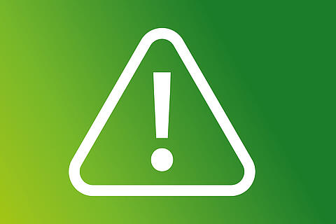 Grafische Darstellung eines Ausrufezeichens im Dreieick