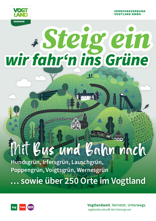 Kampagnenmotiv Steig ein! Wir fahren ins Grüne