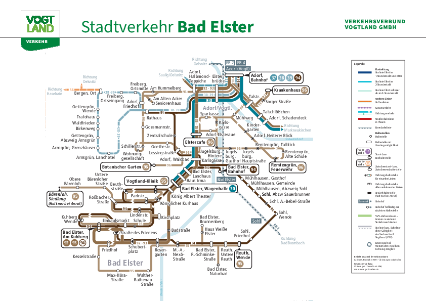 Karte Stadtverkehr Bad Elster