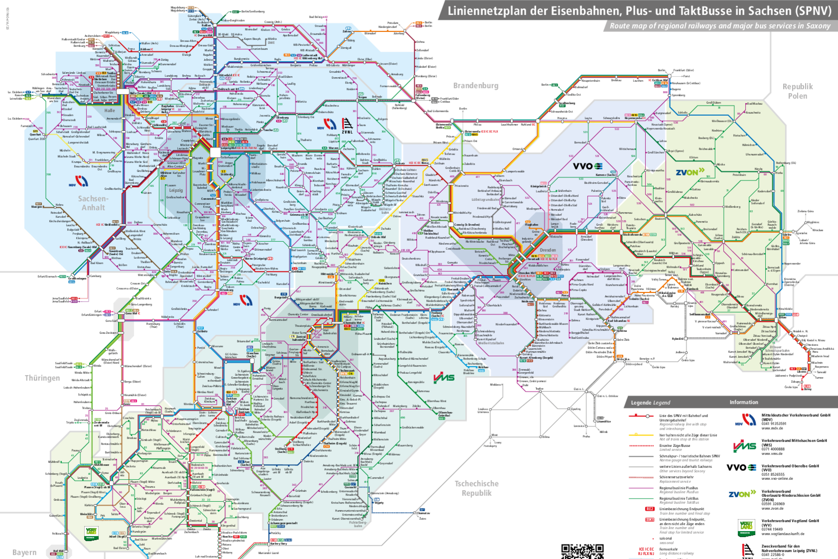 Liniennetzplan Sachsen