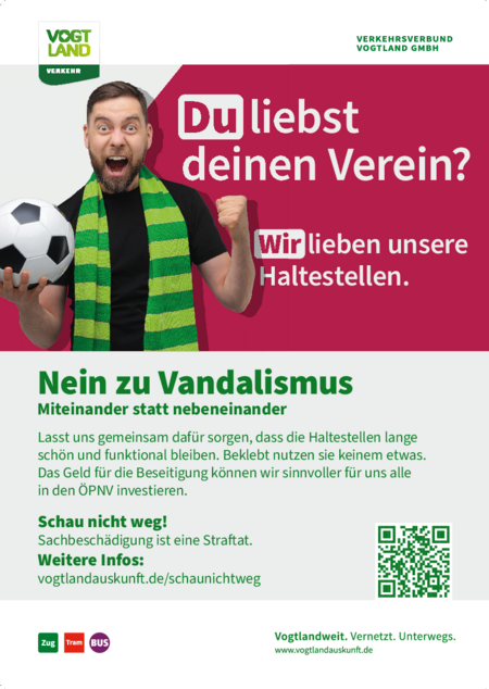 Motiv Fußball zur Kampagne Schau nicht weg